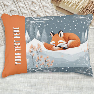 Beautiful Wildlife Winter Fox in Snow Asleep Gemüt Dekokissen