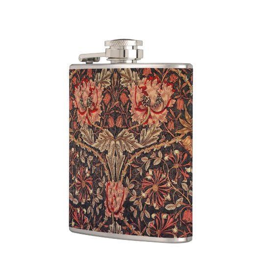 Beautiful William Morris Honeysuckle Flask Flachmann (Links)