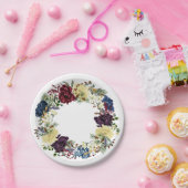 Beautiful Winter Floral Blume Kranz Rose Pappteller (Party)