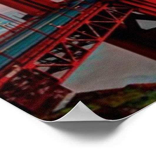Beautiful winter sunset at Golden Gate Bridge Poster (Ecke)