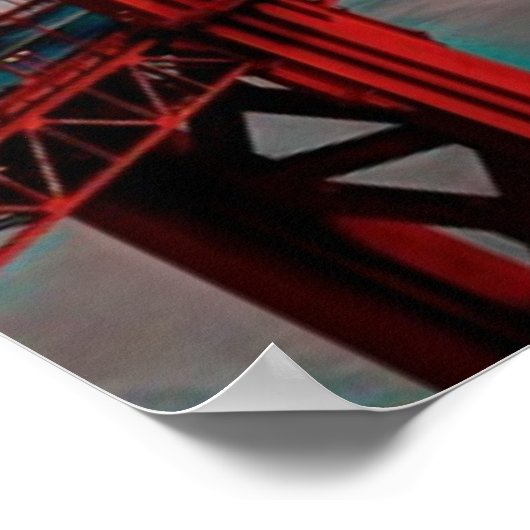 Beautiful winter sunset at Golden Gate Bridge Poster (Ecke)