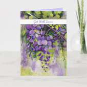 Beautiful Wisteria Blume in Watercolor Card Karte (Vorderseite)