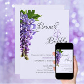 Beautiful Wisteria Brunch Bubbly Brautparty Einladung