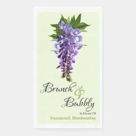 Beautiful Wisteria Brunch Bubbly Brautparty Serviette
