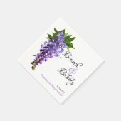 Beautiful Wisteria Brunch Bubbly Brautparty Serviette (Ecke)
