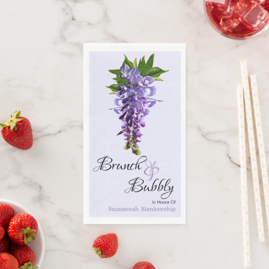 Beautiful Wisteria Brunch Bubbly Brautparty Serviette (Beispiel)