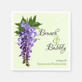 Beautiful Wisteria Brunch Bubbly Brautparty Serviette