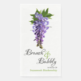 Beautiful Wisteria Brunch Bubbly Brautparty Serviette