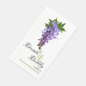 Beautiful Wisteria Brunch Bubbly Brautparty Serviette (Ecke)