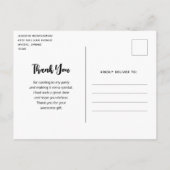 Beautiful Wolf in einem dunklen Wald Vielen Dank Postkarte (Rückseite)