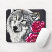 Beautiful Wolf Mousepad (Mit Mouse)