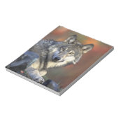 Beautiful Wolf Notizblock (Rotiert)
