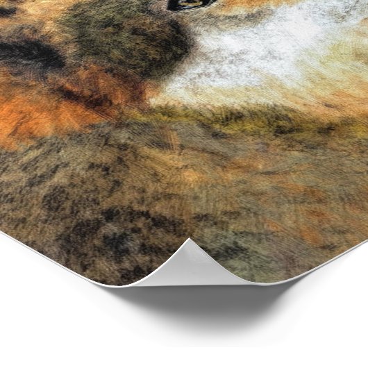 Beautiful Wolf Poster (Ecke)