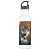 Beautiful Wolf Trinkflasche (Vorderseite)