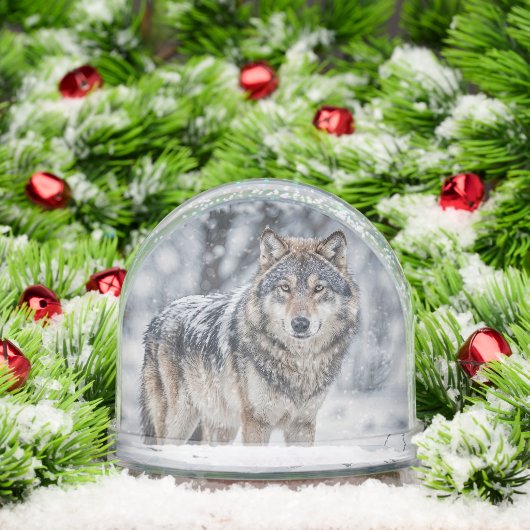 Beautiful Wolf Wildlife Christmas Holiday Schneekugeln (Weihnachten)
