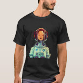 Beautiful Woman In A Cyberpunk Space Suit Dreamy 1 T-Shirt (Vorderseite)