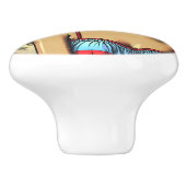 Beautiful Woman on Beach Comic Book Pop Art Keramikknauf (Seitenansicht)