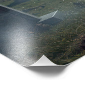 Beautiful Woman Walking In a Moonlit Cemetery Fotodruck (Ecke)