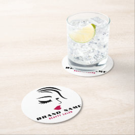 Beautiful Women hairdressing beauty salon brand Runder Pappuntersetzer