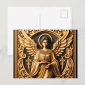 Beautiful Woodworked Angel Postkarte (Vorne/Hinten)