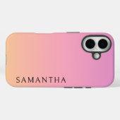 Beautiful Yellow and Pink Ombre Personalized Case-Mate iPhone Hülle (Rückseite (Horizontal))