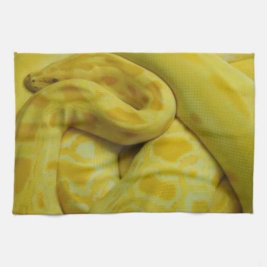 Beautiful Yellow Burmese Python Küchentuch (Horizontal)