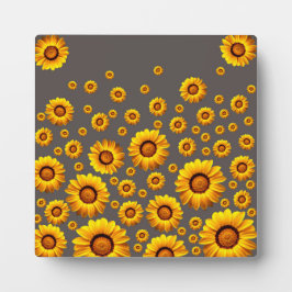 Beautiful yellow flowers on gray background fotoplatte