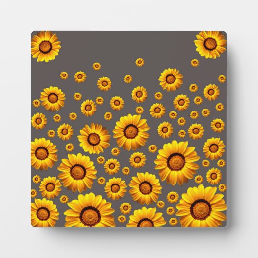 Beautiful yellow flowers on gray background fotoplatte (Vorderseite)