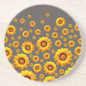 Beautiful yellow flowers on gray background getränkeuntersetzer (Vorne)