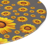 Beautiful yellow flowers on gray background schneidebrett (Ecke)