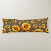 Beautiful yellow flowers on gray background seitenschläferkissen (Rückseite)