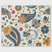 Beautiful Yellow Paisley Pattern Geschenkpapier (Flach)