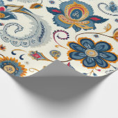 Beautiful Yellow Paisley Pattern Geschenkpapier (Ecke)