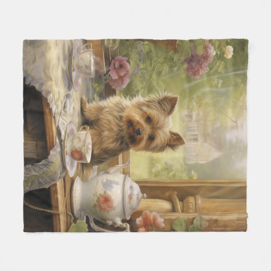 Beautiful Yorkie Fleecedecke (Vorderseite (Horizontal))