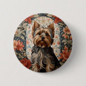 Beautiful Yorkie | Yorkshire Terrier Portrait Button (Vorderseite)