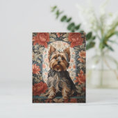 Beautiful Yorkie | Yorkshire Terrier Portrait Postkarte (Stehend Vorderseite)