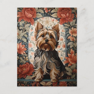 Beautiful Yorkie   Yorkshire Terrier Portrait Postkarte