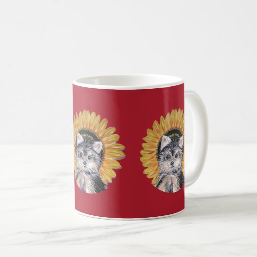 Beautiful Yorkshire Terrier Dog Kaffeetasse (VorderseiteRechts)