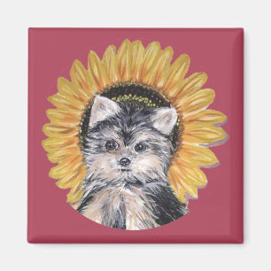 Beautiful Yorkshire Terrier Dog Magnet