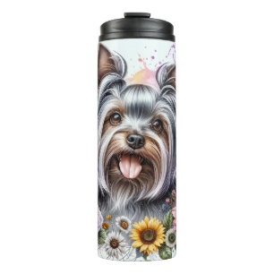 Beautiful Yorkshire Terrier Dog Thermosbecher