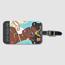 Beautiful you Luggage Tag (Aqua Lettering) Gepäckanhänger