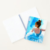 Beautiful Young Ballerina in Blue Journal Notizblock (Innenseite)