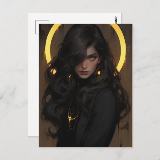 Beautiful Young Hexe Postkarte (Vorne/Hinten)