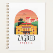 Beautiful Zagreb Croatia Cityscape Vintag Planer (Vorderseite)