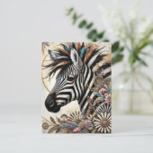 Beautiful Zebra Postkarte (Stehend Vorderseite)