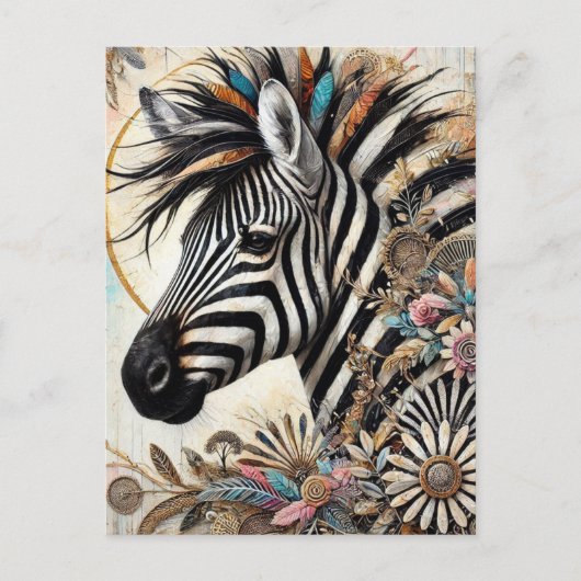 Beautiful Zebra Postkarte (Vorderseite)