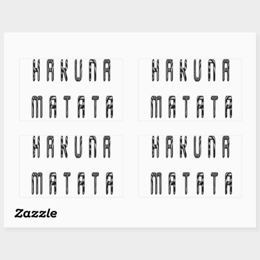 Beautiful Zebra Rechteckiger Aufkleber (Blatt)