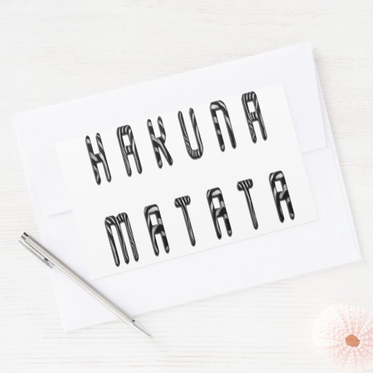 Beautiful Zebra Rechteckiger Aufkleber (Umschlag)