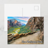 Beautiful Zion National Park, Utah, USA Postkarte (Vorne/Hinten)