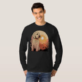 Beautifull Golden Doodle Sunset vintage Goldendood T-Shirt (Vorne ganz)